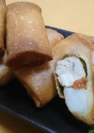 ポン酢ささみの梅しそ春巻き-レシピのメイン写真