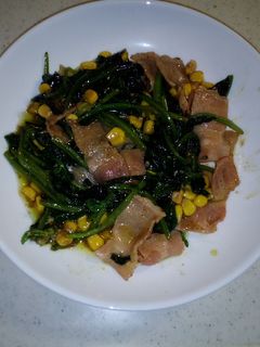 ほうれん草とベーコンのバカタレ炒め-レシピのメイン写真