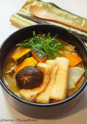 ほうとう風♪南瓜の味噌ポタとろみめん-レシピのメイン写真