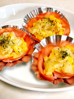 お弁当に簡単!じゃがコーンハムカップ-レシピのメイン写真