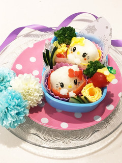 コロンと可愛いキティ&ミミィちゃん♫-レシピのメイン写真
