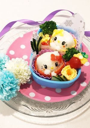 コロンと可愛いキティ&ミミィちゃん♫-レシピのメイン写真