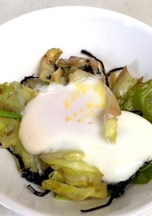 【時短副菜】塩昆布キャベツたまご-レシピのメイン写真
