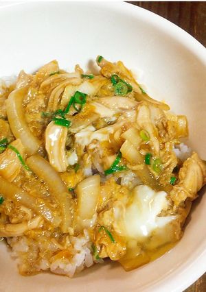 ささみとにんにく醤油で親子丼-レシピのメイン写真