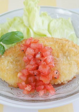 ささみの焼きフライ～トマトソース-レシピのメイン写真