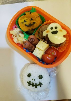 年少さん保育園のお弁当　ハロウィーン仕様-レシピのメイン写真