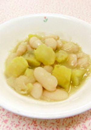 【保育園のおやつ】さつまいもと豆の甘煮-レシピのメイン写真
