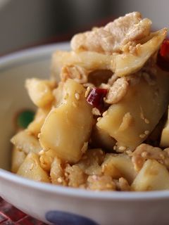 たたきれんこんと豚肉のピリ辛炒め♪-レシピのメイン写真