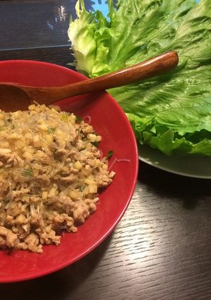 中華ひき肉のレタス包み-レシピのメイン写真