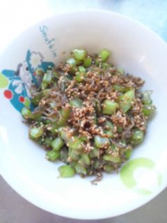 大根の茎とじゃこの味醂醤油炒め-レシピのメイン写真