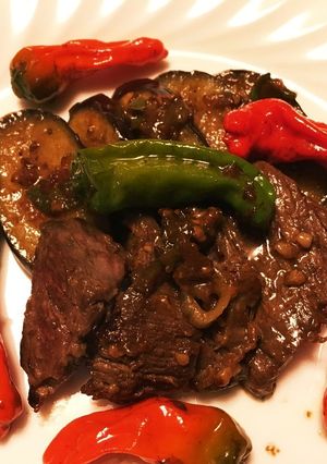 茄子と牛肉の塩麹焼き-レシピのメイン写真