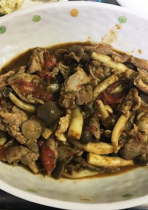 豚肉としめじとトマトの炒め物-レシピのメイン写真