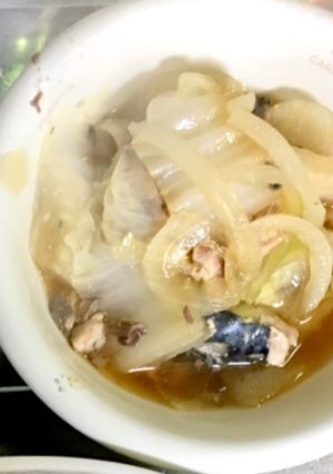 白菜とたまねぎの鯖缶煮-レシピのメイン写真