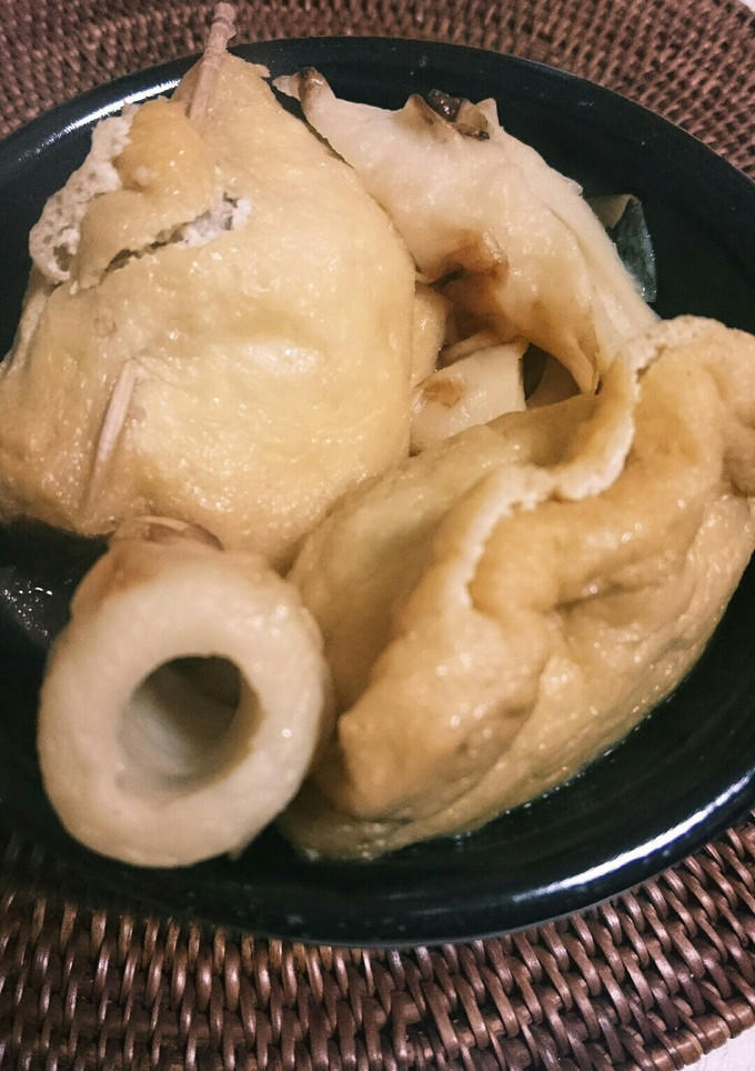 えのき茸と挽き肉の巾着煮-レシピのメイン写真