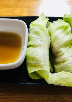 こんにゃく韓国焼肉風のレタス巻き-レシピのメイン写真