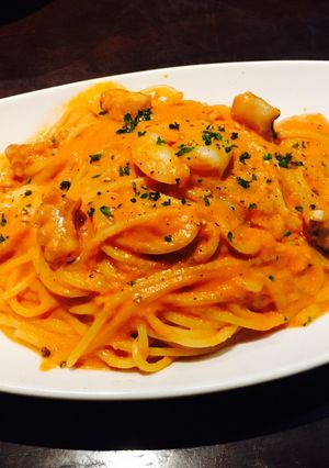 魚介のトマトクリームパスタ-レシピのメイン写真