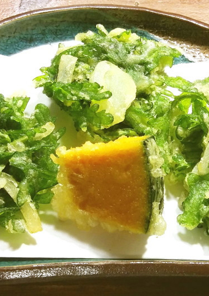 春菊と玉ねぎのかき揚げ-レシピのメイン写真