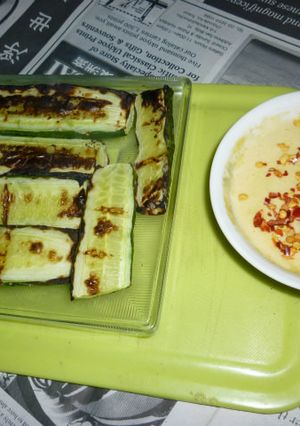 シンプルに網焼きで焼きキュウリのタパス-レシピのメイン写真