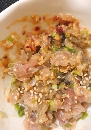 アジのなめろう！梅味噌つけダレ-レシピのメイン写真