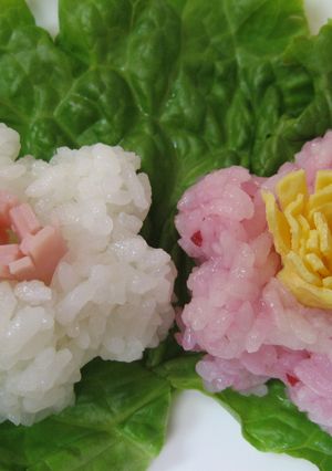 お花おにぎり（キャラ弁）-レシピのメイン写真