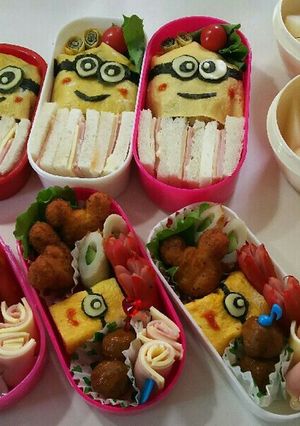 秋の遠足ミニオン弁当-レシピのメイン写真
