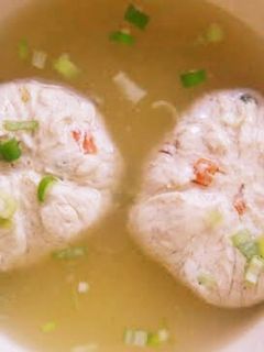 豆腐と鶏ひき肉の茶巾あんかけ-レシピのメイン写真