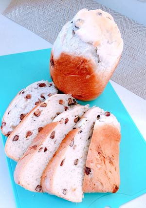 HBで早焼き甘納豆パン♬牛乳なし-レシピのメイン写真