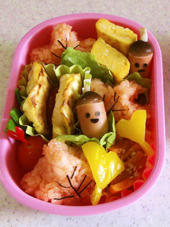 幼稚園 お弁当 秋(もみじ&どんぐり)-レシピのメイン写真