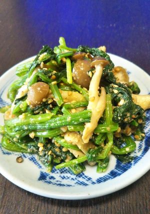 ほうれん草としめじのたっぷり胡麻和え-レシピのメイン写真