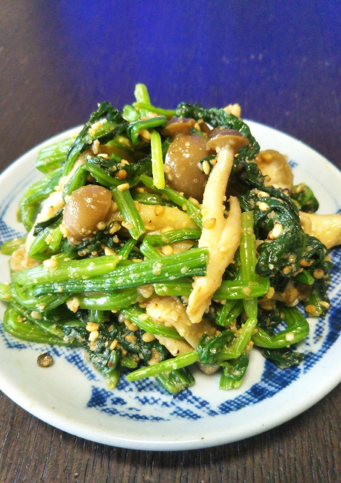 ほうれん草としめじのたっぷり胡麻和え-レシピのメイン写真