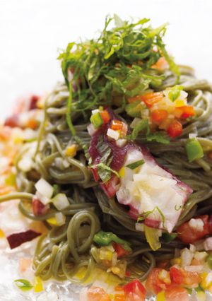 のりそうめんパスタ　蛸のサルサソース-レシピのメイン写真
