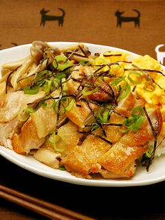 鶏の照り焼き丼きのこ添え-レシピのメイン写真