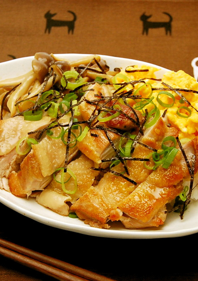 鶏の照り焼き丼きのこ添え-レシピのメイン写真