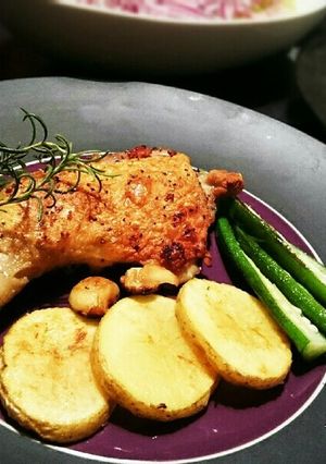 カリっジュワ★ガーリックローストチキン-レシピのメイン写真