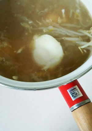 もやしとポットン卵の味噌汁-レシピのメイン写真