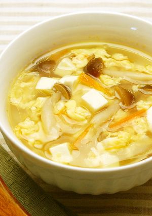豆腐ときのこのふんわり玉子スープ-レシピのメイン写真