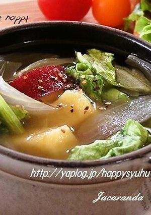 さつま芋・玉ねぎ・レタス☆コンソメスープ-レシピのメイン写真