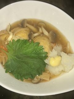巾着の和風ハンバーグ! きのこあんかけ-レシピのメイン写真