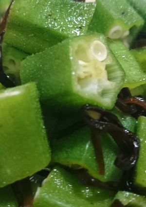 気楽に副菜♪レンジでおくら お弁当にも-レシピのメイン写真