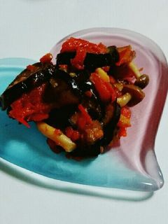 なすとキノコのトマトにんにく炒め-レシピのメイン写真