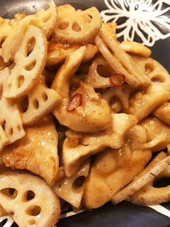 皮ごと!レンコンと鶏肉のきんぴら風炒め-レシピのメイン写真