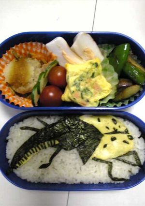 キャラ弁★ヘラクレスオオカブト-レシピのメイン写真