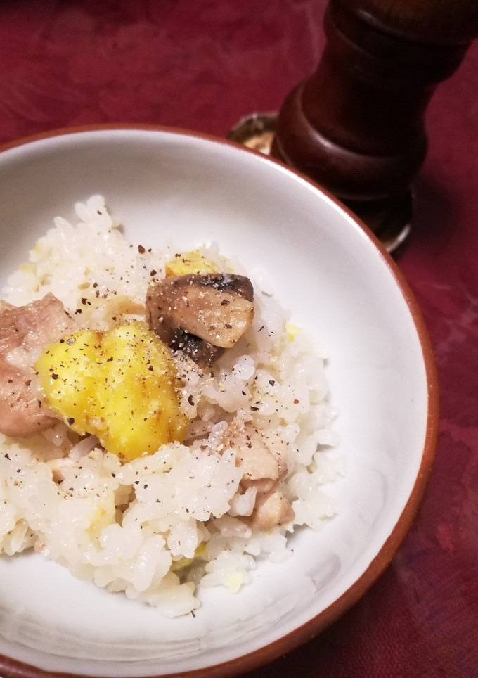 栗とチキンの炊き込みご飯-レシピのメイン写真