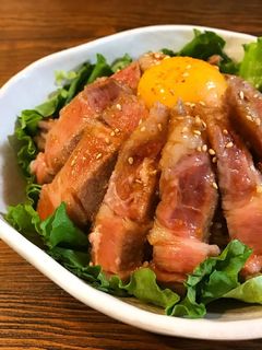 やみつき♡お肉とろける和風ステーキ丼-レシピのメイン写真