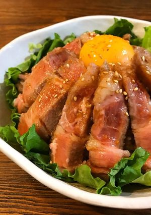 やみつき♡お肉とろける和風ステーキ丼-レシピのメイン写真