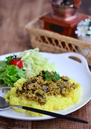 なすとりんごのドライカレー【作りおき】-レシピのメイン写真
