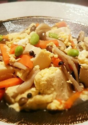 湯戻しなしですぐ出来る♪高野豆腐の彩り煮-レシピのメイン写真