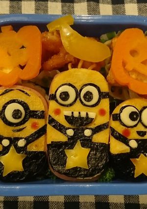 ミニオンズ☆ハロウィン風キャラ弁-レシピのメイン写真