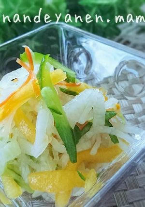 大根とキュウリと柿の酢の物-レシピのメイン写真