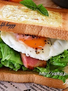 とろ~りチーズde目玉焼き☆サンドイッチ-レシピのメイン写真